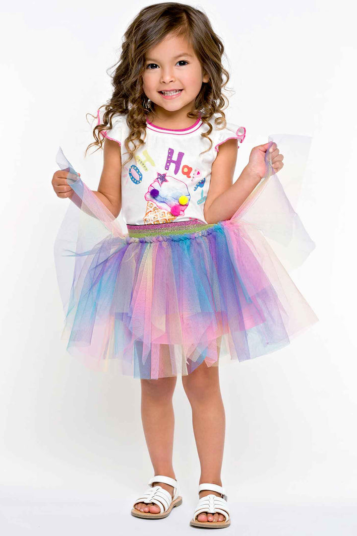 Baby Sara Little Girls Rainbow Color Hanky Tutu Skirt myhannahbanana